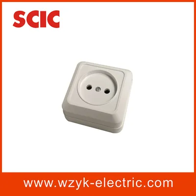 (YK1805) European Style Surface Mounted 1 Gang Electrical Wall Socket