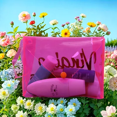 Chic Customizable Waterproof Pink PVC Bag for Everyday Use