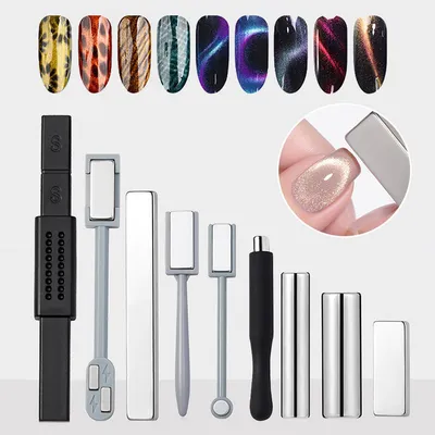 Black Handle Cat Eye Magnetic Stick 3D Effect Plate Nail Magnet Tool for UV Gel