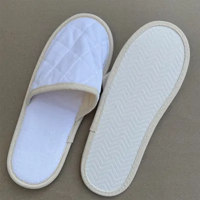 Eco Friendly Biodegradable Cotton Velour Sugarcane Sole Slipper