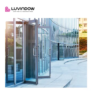 Horizontal Soundproof Windows and Doors with Glass Storefront Door High Quality 110s