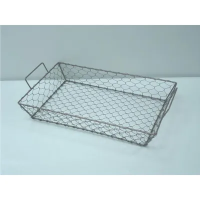 Bathroom Kitchen Pantry Fruit Vegetable Metal Wire Stackable Storage Basket