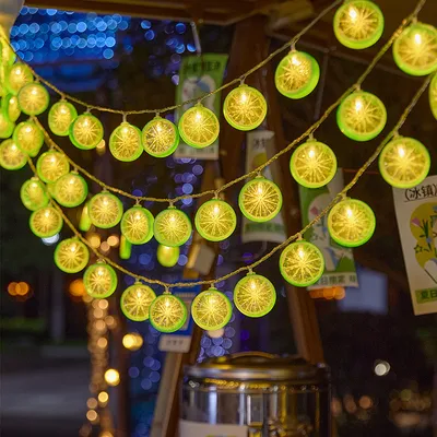 Lemon Slice Fruit Decorative Light Color Light Flashing Light String Light Atmosphere Light
