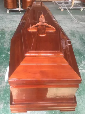 Funeral Supplies Euro Style Wood Coffin Antique Wooden Coffin
