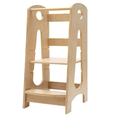 Wholesale ODM Ladder Chair Kitchen Helper Observation Tower Children Wood Stool Solid Montessori Tower Wood Learning Tower