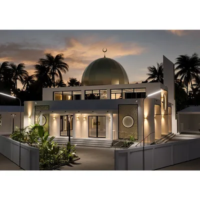 Lws House Masjid Prefabricated Steel Structure Buildings Prefab Church Mosque with Dome