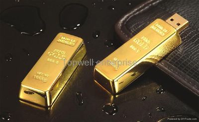 Gold USB / Metal USB Flash Disk / Golden USB