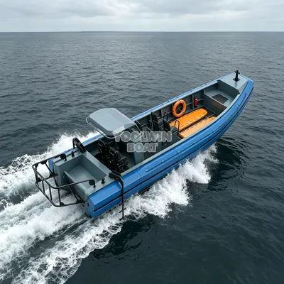 760 Foam Collar Aluminum Rib Boat Deep V Unsinkable Boat for Offshore Crew Transfer Transport Boat