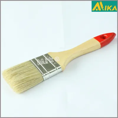 White Bristle Flat Paint Brush with High Quality