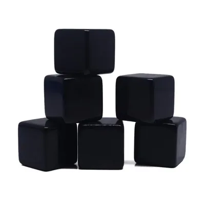 Promotional Custom Resin Acrylic 6 Sided 16mm Plastic Board Game D6 Dice Casino Theme Party Blank Black Dice for Toy Gifts