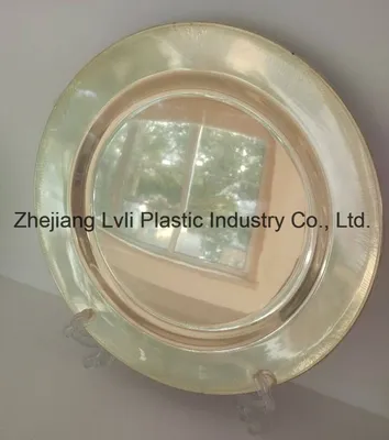 Plastic Plate, Disposable, Tableware, Tray, Dish, PS, SGS, Golden, PA-04