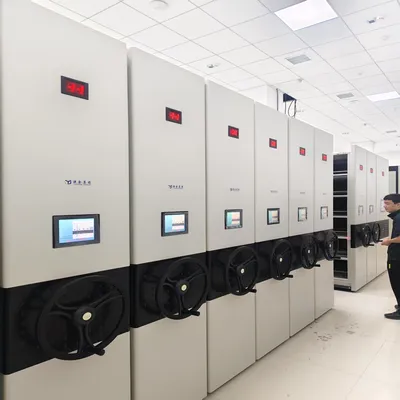 Smart-Controlled Mobile Shelving Automated Storage Compact Shelving Space-Saving Shelving