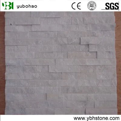 Natural Ledge Wall Cladding Stone, White Quartzite Stack/Culture Stone Tile