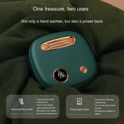 10000mAh Hand Warmer Power Bank Recharging External Battery Packs