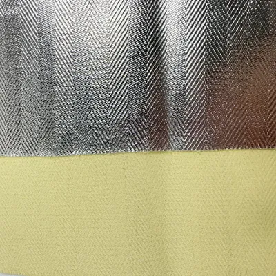 Thermal Insulation Aluminized Aramid Fabric Fire Proof Preoxidized Aluminized Fabric