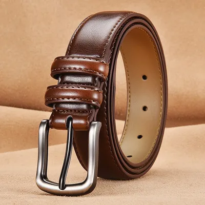 Manufacturer Wholesale Men's Genuine Leather Belt Custom Logo