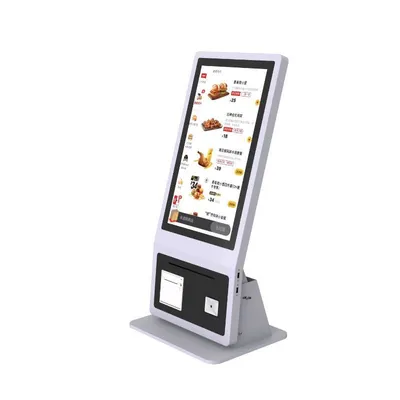 Tabletop Touch Screen Self Checkout Kiosk for Burger Coffee Retail Store