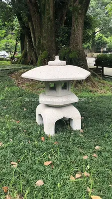 Janpanese Style Cheap Natural Stone Lamp Granite Lantern for Garden Landscape
