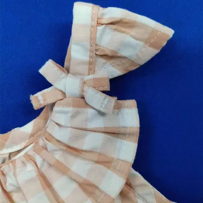 Sweet Fashion Newbie Baby Children Product Top Blouse Check Fabric Wasnhing Softer Handfeel No Sleeve Toddler Casual Pleat Ruffle Collar for Girl Kids Baby