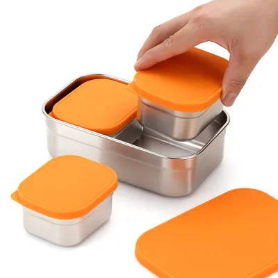 Stainless Steel Tableware Packing Crisper Box High Quality Food Storage Container for Home and Office