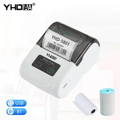 Outdoors Design 58mm Mobile Printer Portable Mini Wireless Thermal Receipt & Barcode Label Printer