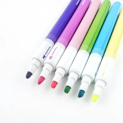Double End Erasable Highlighter Markers Easy Wipe off Ink, No Smudge Notebook Highlighting Pens