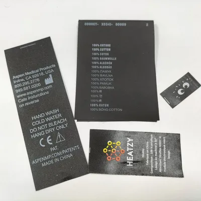 Black Satin Washing Instructions Care Labels Clothes Wash Labels