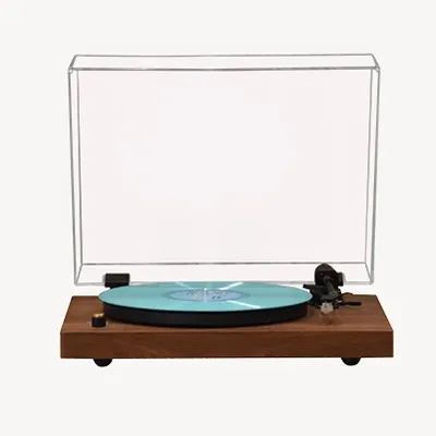 Tr-L40 Creative Record Metal Turntable Blue Tooth Portable Vinyl Turntable Record Player with Wood Grain PVC Veneer