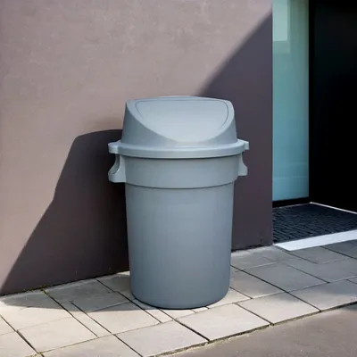 Stylish Indoor Plastic Trash Bin with Waving Lid for Home Use