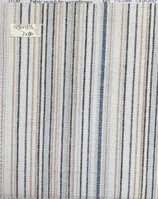 15L/C*15L/C, 52*50 Cotton Linen Striped Fabric Pattern Linen Textile
