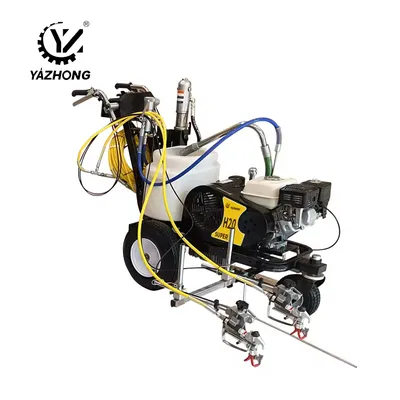 Yazhong Gasoline Cold Airless Paint 2 Gun Road Marking Line Sprayer