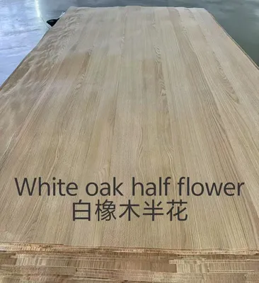 White Oak Half Flower Engineered Wood Veneer Natural White Oak Red Oak Wood Veneer High End Natural Sliced Wood Veneer Wood Veneer Edge Banding 1220*2440 mm