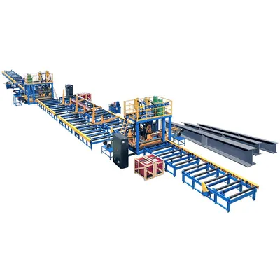 Horizontal Assembling Welding Straightening Machine H Beam Automatic Production Line