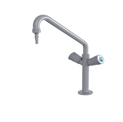 Vertical Tall Hot and Cold Laboratory Faucet