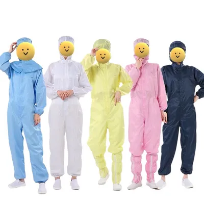 ESD Long Gown Cleanroom Garment Anti-Static Apparel Clothes Coverall