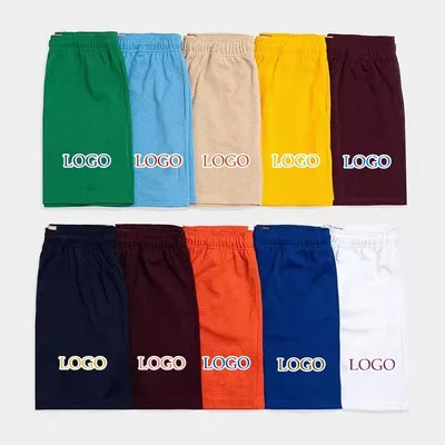 2022 New Arrivals Fashion Mesh Shorts Fully Sublimation Customize Shorts Mesh Polyester Team Elastic Waist Plus Size Mesh Shorts