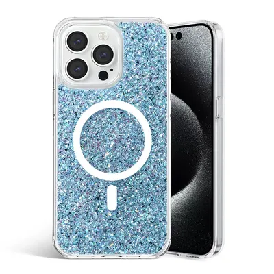 New Magnetic Phone Case with Glittery Powder for iPhone Series