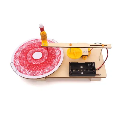 Electric Plotter Kit Children DIY Stem Creative Scientific Programming Technology Learning Wooden Steam Educational Toy