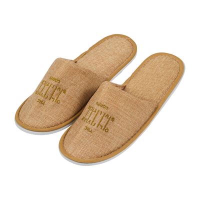 Linen and Canvas Hotel Slippers Natural Fiber Durability