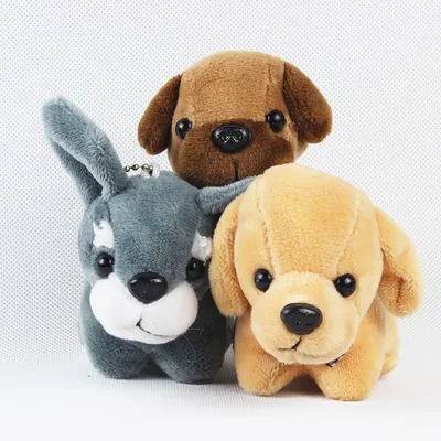Key Chain Plush Pendant Toy Dog 5 Shapes Doll Gift