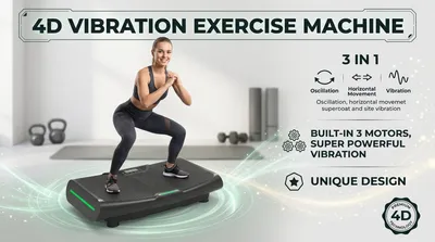Vibrate Plate 3 Motor Whole Body Fitness Vibration