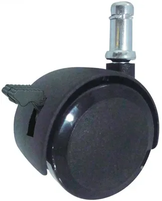 2-Inch Black Nylon Home Furniture Chairs Screw Caster Wheels with Brake