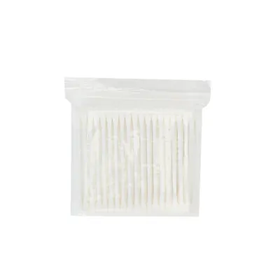 Eco Friendly Hot Selling OEM 100PCS Cotton Swab Plastic Stick Cotton Buds with PE Zip Bag