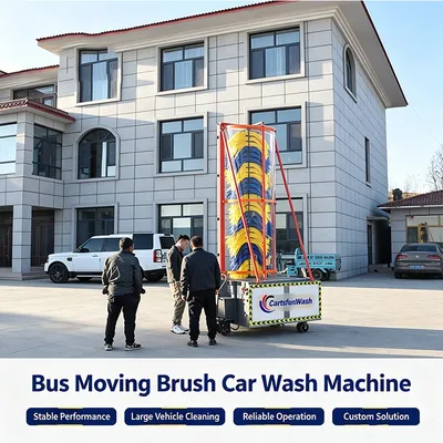 Portable Single Brush Large Vehicle Washer Lithium Powered Commercial Washing Machine for Coach Truck Transit Terminals