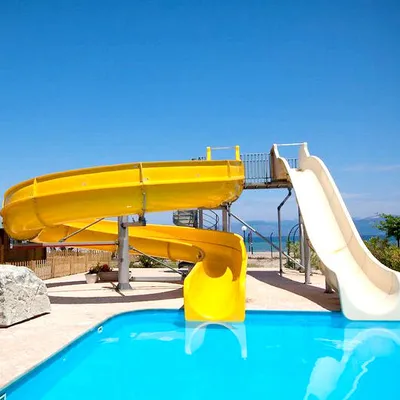 Fiberglass Water Slide with Ladder for Small Swimming Pool Commercial Use