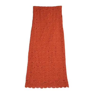 Ladies Lace Fabric Long Skirt Women Fashion Long Skirt