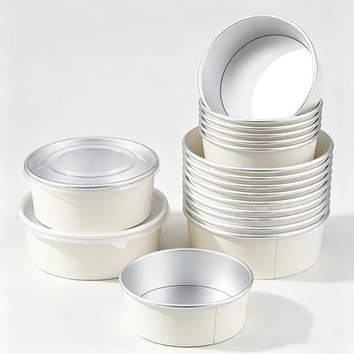 Custom Printed Aluminum Foil Paper Noodle Soup Bowl for Instant Food Packaging