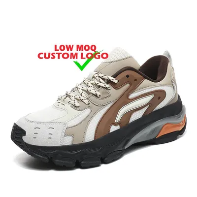Latest Logo Custom Sneakers Height Increasing Clunky Walking Style Shoes for Men