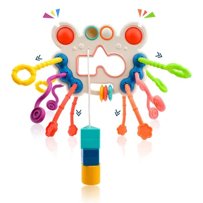 Montessori Education Baby Crab Soft Pull String Toy
