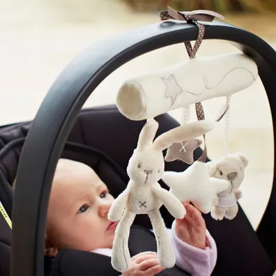 Plush Baby Hanging Toy with Sound for Newborn Set